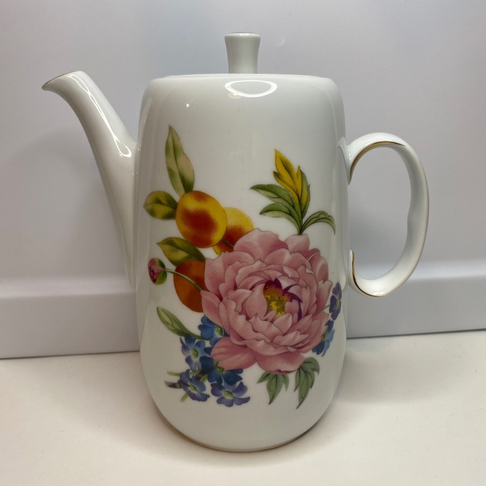 Vintage ROYAL WORCESTER Fine Porcelain PERSHORE 5 Cup Teapot Very Rare